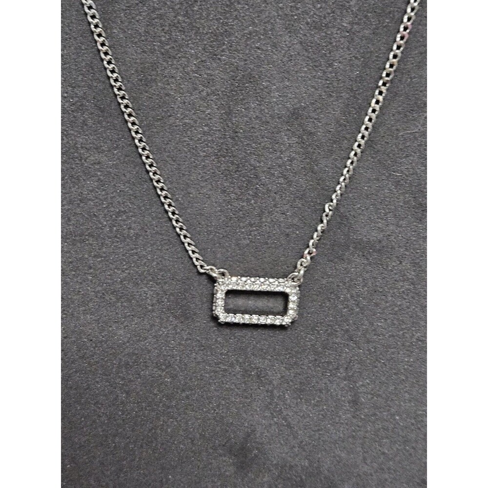 All Saints Cubic Zirconia Pendant Necklace - Silver